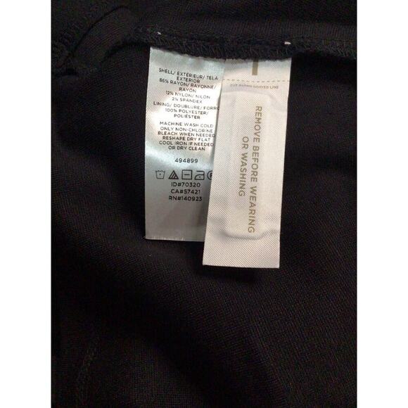 LOFT Womens Size 10 Black Dress Knit Stretch Short Sleeve Pullover NWT - Picture 4 of 6